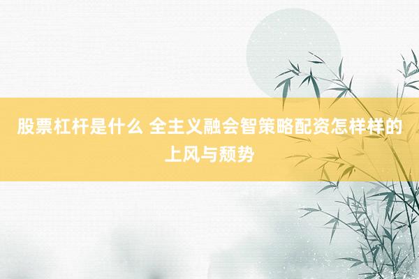 股票杠杆是什么 全主义融会智策略配资怎样样的上风与颓势